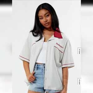 PACSUN EXCLUSIVE BUDWEISER BOWLING SHIRT NWT!! 👌🔥🔥😮